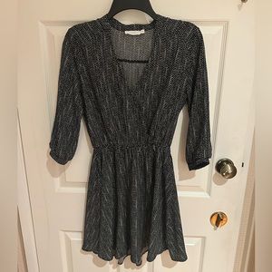 Lush Black & White Faux Wrapdress